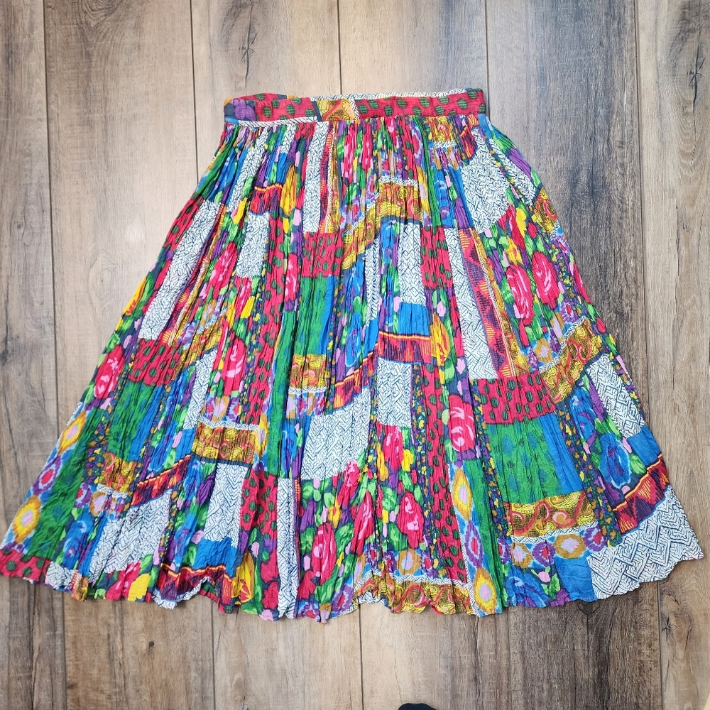 Euc Diversity Petites Patchwork Style Cotton Draw… - image 2